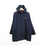 プーマ PUMA ベンチコート アウター 長袖 フード ジップアップ ロゴ 裏フリース 150 ネイビー スポーツウェア ※EKM