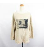 サマンサモスモス SM2 カットソー Tシャツ 長袖 クルーネック 転写フォトプリント コットン F ベージュ ※EKM