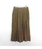 キューティーブロンド Cutie Blonde ワイドパンツ ボトムス ガウチョ グレンチェック ツータック イージー ストレッチ L ブラウン系 ※EKM