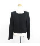 ケティ KETTY ノーカラージャケット アウター 長袖 ストレッチ 2 ブラック ※EKM