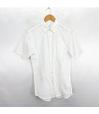 ユニクロ UNIQLO リネンコットンシャツ 半袖 S ホワイト ※EKM
