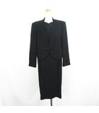  SOIR BENIR 東京ソワール セットアップ ワンピーススーツ ブラックフォーマル ジャケット 長袖 ショート丈 ワンピース 半袖 ペンタゴンネック ロング丈 レース 11AR ブラック ※EKM