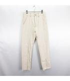 ケイビーエフ KBF アーバンリサーチ KB06-24V030 パンツ ボトムス デニム ストレート フロントスリット 裾カットオフ 38 アイボリー ※EKM