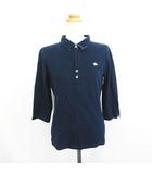 ラコステ LACOSTE KF030E ポロシャツ 七分袖 ロゴ ワッペン ストレッチ 42 ネイビー ※EKM