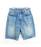 ビッグジョン Big John SP702 デニム ジーンズ ボトムス ショート ハーフ ユーズド加工 M インディゴブルー ※EKM