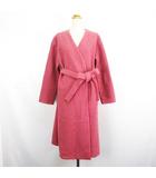 ミラオーウェン Mila Owen ガウンコート アウター 長袖 ノーカラー ロング丈 エコファー 1 ピンク ※EKM