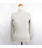 ユニクロ UNIQLO Tシャツ カットソー 長袖 ハイネック リブ ストレッチ M ライトグレー ※EKM