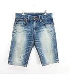 エドウィン EDWIN EDGE OF BLUE JEAN 503 50337 デニム ジーンズ ボトムス ハーフパンツ ユーズド加工 30 インディゴブルー ※EKM