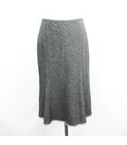 ジェラールダレル GERARD DAREL スカート ボトムス ミモレ丈 マーメイド ツイード 裾フリンジ ウール混 シルク混 11 グレー ※EKM