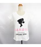バービー Barbie ×aimerfeel Tシャツ カットソー 半袖 クルーネック スウェット ロゴ コットン M オフホワイト ※EKM