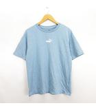 プーマ PUMA Tシャツ カットソー 半袖 クルーネック ロゴ XL グレイッシュブルー ※EKM