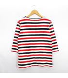 シップスジェネラルサプライ SHIPS GENERAL SUPPLY Tシャツ バスクシャツ 七分袖 ボートネック ボーダー コットン L マルチカラー ※EKM