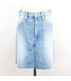 ラウンジドレス ガリャルダガランテ Loungedress GALLARDAGALANTE スカート ボトムス デニム ミニ丈 台形 裾カットオフ S インディゴブルー ※EKM