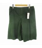 アズノウアズ ピンキー AS KNOW AS PINKY ワイド ショートパンツ ハーフ ショーツ フレアー グリーン 緑 コットン ボトムス