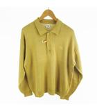 クリッツィア KRIZIA L コットン ニット 長袖 ポロシャツ ロゴ刺繍  ベージュブラウン系 ヴィンテージ オールド