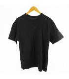 L 半袖 Tシャツ ロゴ 刺繍 ブラック 黒 コットン 24SS トップス