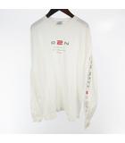 オールドネイビー OLD NAVY メキシコ製 ロンTシャツ 長袖 クルーネック ロゴ プリント 白 ホワイト S 00’S ヴィンテージ オールド トップス