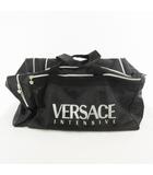 ヴェルサーチ ヴェルサーチェ VERSACE INTENSIVE ボストンバッグ ダッフルバッグ ショルダー 2WAY ロゴ メデューサ金具 黒 ブラック 鞄 ヴィンテージ オールド