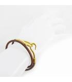 エルメス HERMES ジャンボブレス 2連 チョーカー レザー ブラウン 茶 ゴールド金具 アクセサリー