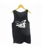 アンドゥムルメステール ANN DEMEULEMEESTER 10SS タンクトップ ノースリーブ カットソー バードプリント 紺 ネイビー XS (株)オリゾンティ