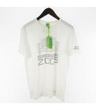 ヒューゴボス HUGO BOSS Tシャツ 半袖 SPECIAL EDITION 2005 シルバー ロゴ プリント 白 ホワイト L コットン トップス
