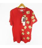 モンクレール MONCLER GRENOBLE グルノーブル Tシャツ 半袖 クルーネック ワッペン 国旗 柄 赤 レッド M 株式会社モンクレールジャパン