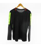 ナイキ NIKE Dri-Fit ランニングシャツ 長袖 カットソー ロゴ ブラック グリーン NWT BV5590-010 M トップス