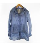  GIAN CARLO ROSSI ジャン カルロ ロッシ レインコート パーカー ロング ナイロン ブルー系 青 48 イタリア製