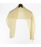 ジョルジオアルマーニ GIORGIO ARMANI ストール シワ加工 ニット ベージュ レーヨン 150cm×28cm