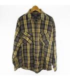 ファイブブラザー FIVE BROTHER 90’S USA製 ネルシャツ 長袖 チェック柄 ベージュ ブラック レッド L コットン ヴィンテージ オールド トップス