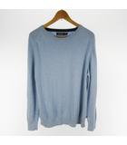 ノーティカ NAUTICA 90’S 00’S ヴィンテージ オールド セーター ニット クルーネック ロゴ 刺繍 ライトブルー 水色 コットン L トップス