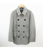 90’S Pコート ダブル ポケットコーデュロイ グレー M アウター ジャケット ブルゾン ヴィンテージ オールド