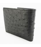 ファニー FUNNY BILLFOLD ビルフォード オーストリッチ ダチョウ 黒 ブラック ウォレット 二つ折り財布 レザー 革小物