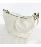 フルラ FURLA ショルダーバッグ 斜め掛け レザー 白 ホワイト シルバー金具 鞄 三日月 クロワッサン型