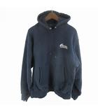 チャンピオン CHAMPION 00s L premium reverse プレミアム リバースウィーブ 両面 企業 ロゴ プリント スウェット フード パーカー ヴィンテージ オールド