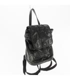 ハンティングワールド HUNTING WORLD リュックサック デイパック ロゴ ブラック 黒 PVC レザー 鞄 ヴィンテージ オールド