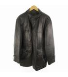 クロコダイル CROCODILE LL 中綿 ラムレザー 羊革 コート ジャケット ジップアップ 茶 ブラウン アウター