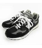 ニューバランス NEW BALANCE 25年製 US12 30cm U992BK スニーカー USA製 ブラック 黒 グレー 靴