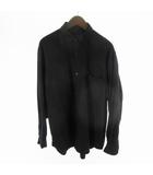コモリ COMOLI 24AW 2 カシミヤ シルク 製品染め シャツ 長袖 ポケット A03-02008 ブラック 黒 トップス