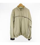 ナイキ NIKE 00s XL ナイロンジャケット ジップアップ ロゴ 刺繍 ベージュ ネイビー 紺 ヴィンテージ オールド