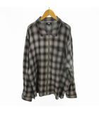 ステューシー STUSSY 24ss XL Zip Shirt Twisted Yarn Plaid 1110327 ジップアップ ジャケット スイングトップ チェック チャコールグレー ブラック コットン (株)ジャック