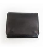 ワコマリア WACKO MARIA 三つ折り 財布 ショートウォレット コンパクト SPEAK EASY SHORT WALLET TYPE-1 24FW-WMA-WL03 ブラック 黒 レザー カウハイド