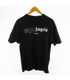 パームエンジェルス PALM ANGELS S Tシャツ 半袖 PMAA001S20413023 ロゴ プリント ペイント ブラック 黒 コットン イーストランド