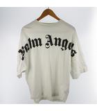 パームエンジェルス PALM ANGELS Tシャツ 半袖 オーバーサイズ フロント ロゴプリント PMAA002R20413001 ホワイト 白 コットン