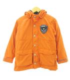 ミキハウス ダブルビー ダブルB MIKIHOUSE DOUBLE.B マウンテンパーカー コート 中綿フリースライナー 子供服 キッズ 男の子 130cm ジップアップ フード サガラワッペン 星 オレンジ系 ■GY31 X