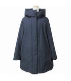ユニクロ UNIQLO 21AW ハイブリッドダウンショートコート 211-439711 フード ジップアップ M 紺 ネイビー X
