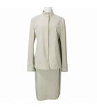 Sマックスマーラ 'S Max Mara セットアップ スタンドカラー フォーマル スーツ ジャケット スカート ひざ丈 タイト ベージュ 38 M相当 40 L相当 ■GY09 X
