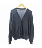 プラダ PRADA カーディガン ニット 長袖 コットン カシミア混 46 紺 ネイビー 0626 ●ECO
