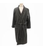 バーバリー ロンドン BURBERRY LONDON ロングコート ローブ ベルト チェック メルトン M グレー /JS ●ECO