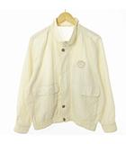 バーバリーズ Burberrys ヴィンテージ ジップアップ ジャケット ブルゾン ウインドブレーカー 薄手 コットン ナイロン ロゴ刺繍 M ベージュ 0624 ●ECO
